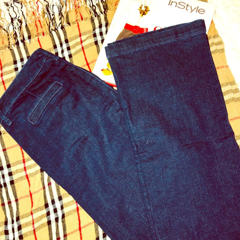 Banana Republic dark wash high waist trouser jeans